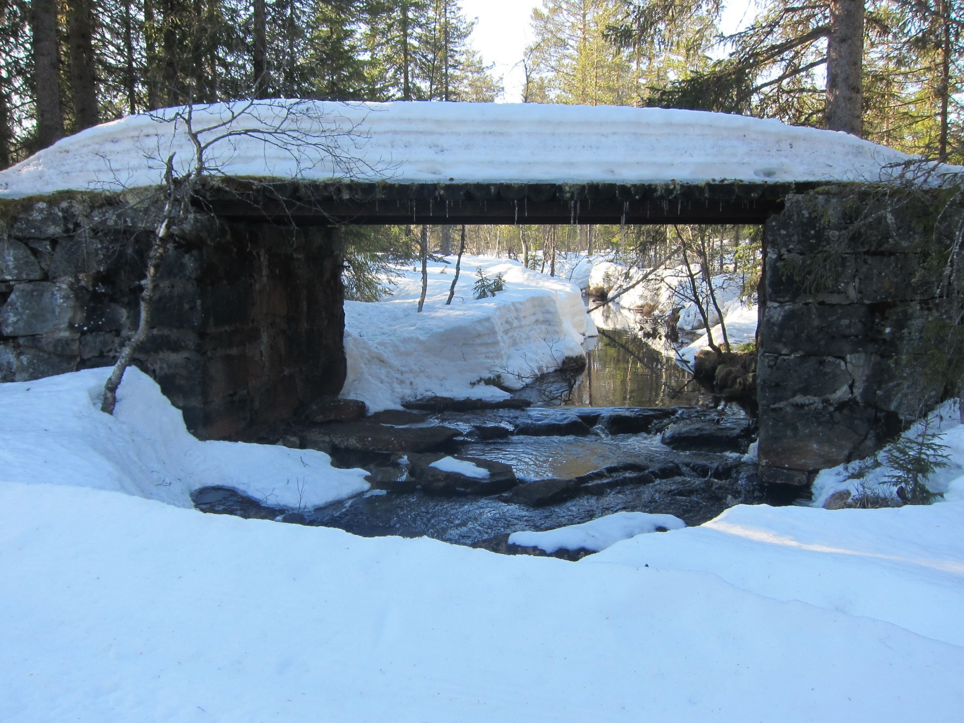 Snø ved Elgsjøbekken