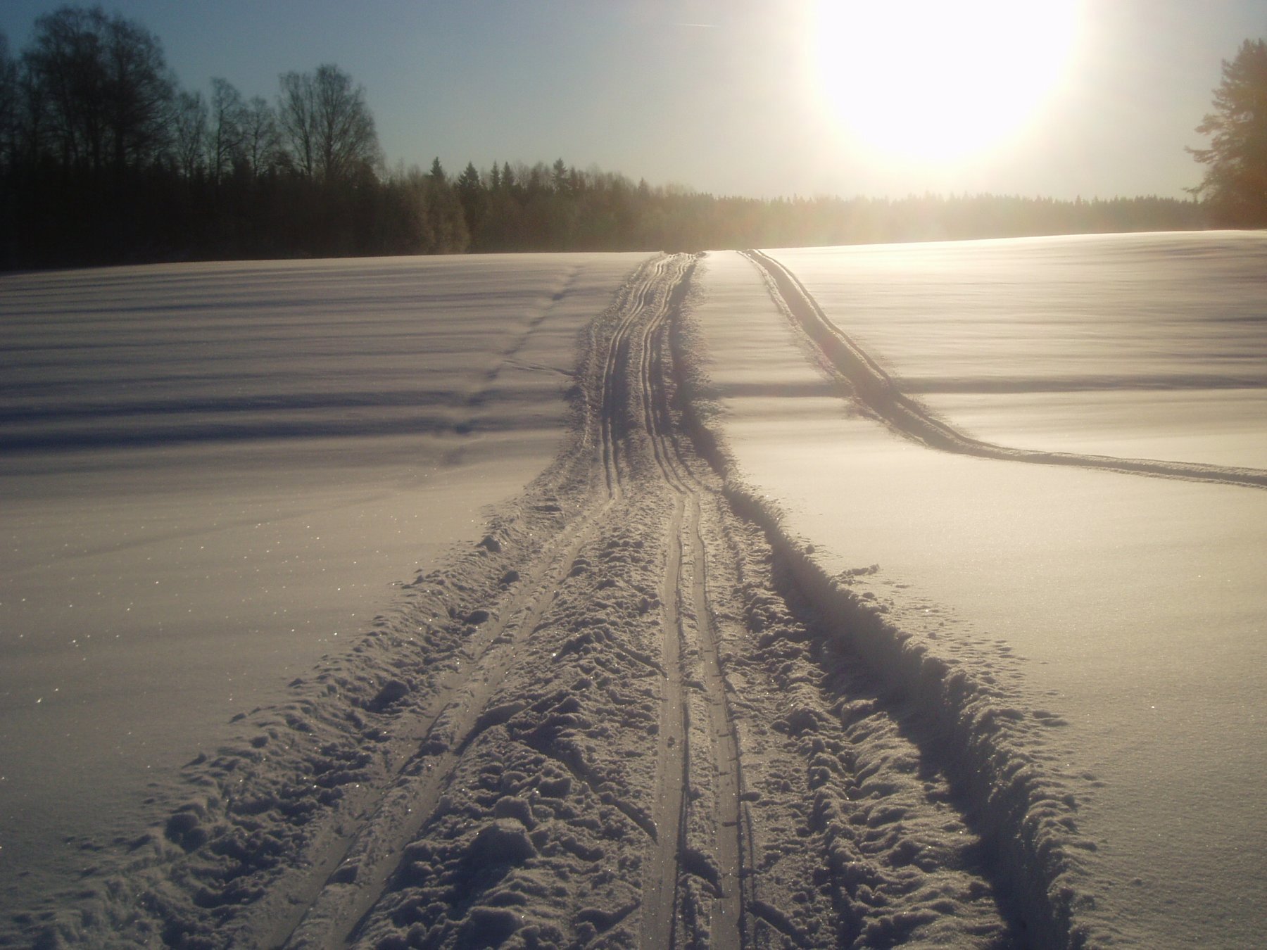 Sola henger lavt over Tannum-jordene