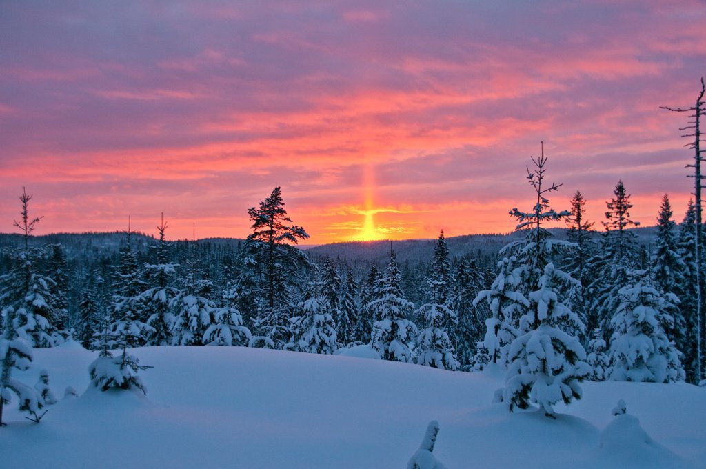 Solnedgang i Bukkelia