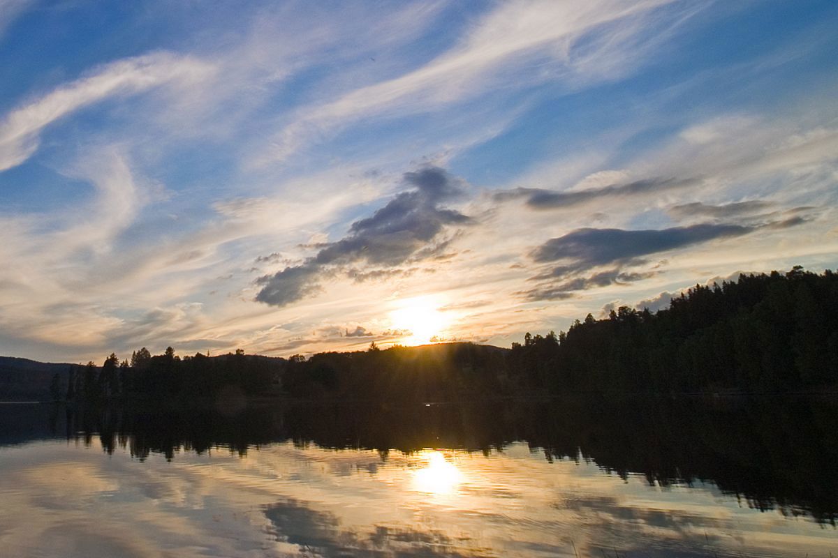 Solnedgang over Bogstad