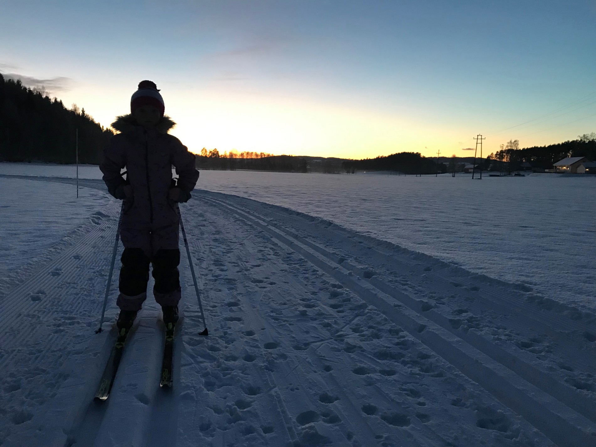 Solnedgang på Koksrudjordet