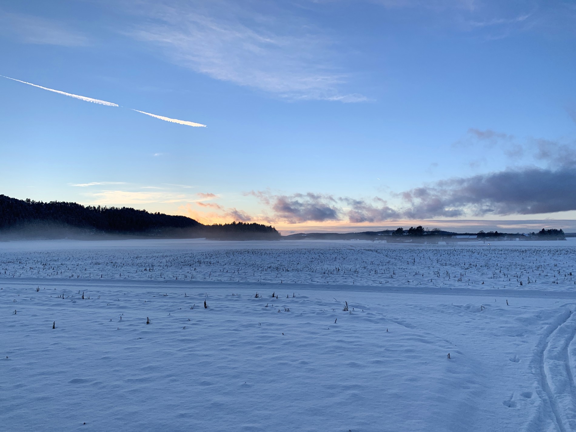 Solnedgang på Steinssletta