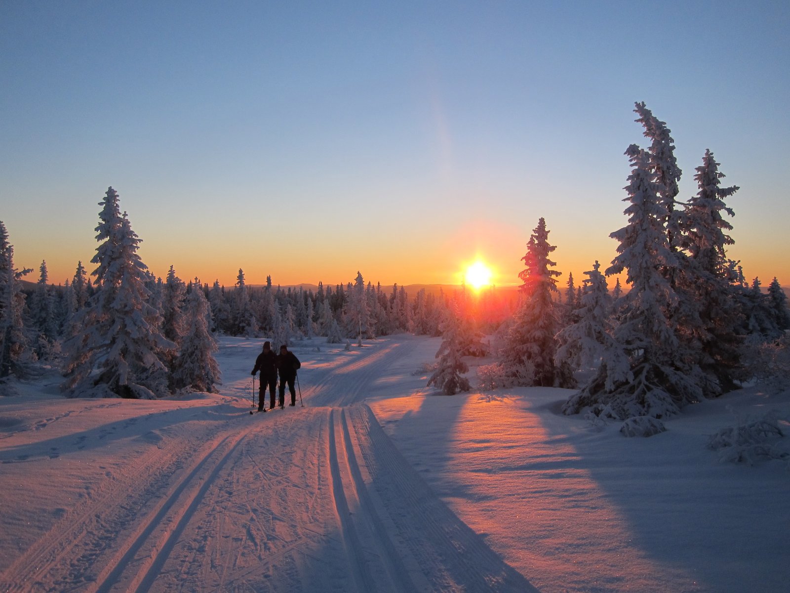 Solnedgang på Totenåsen