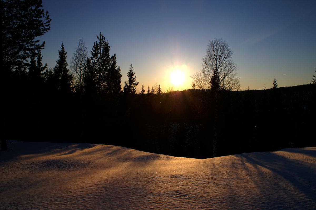 Solnedgangen sett fra Kamphaugåsen