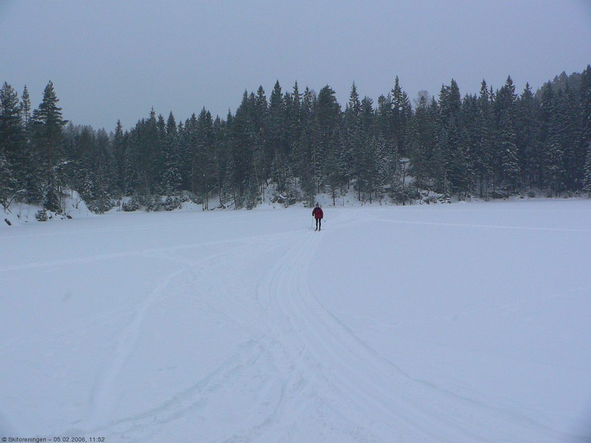 Søndre Krokvann i lett snødrev