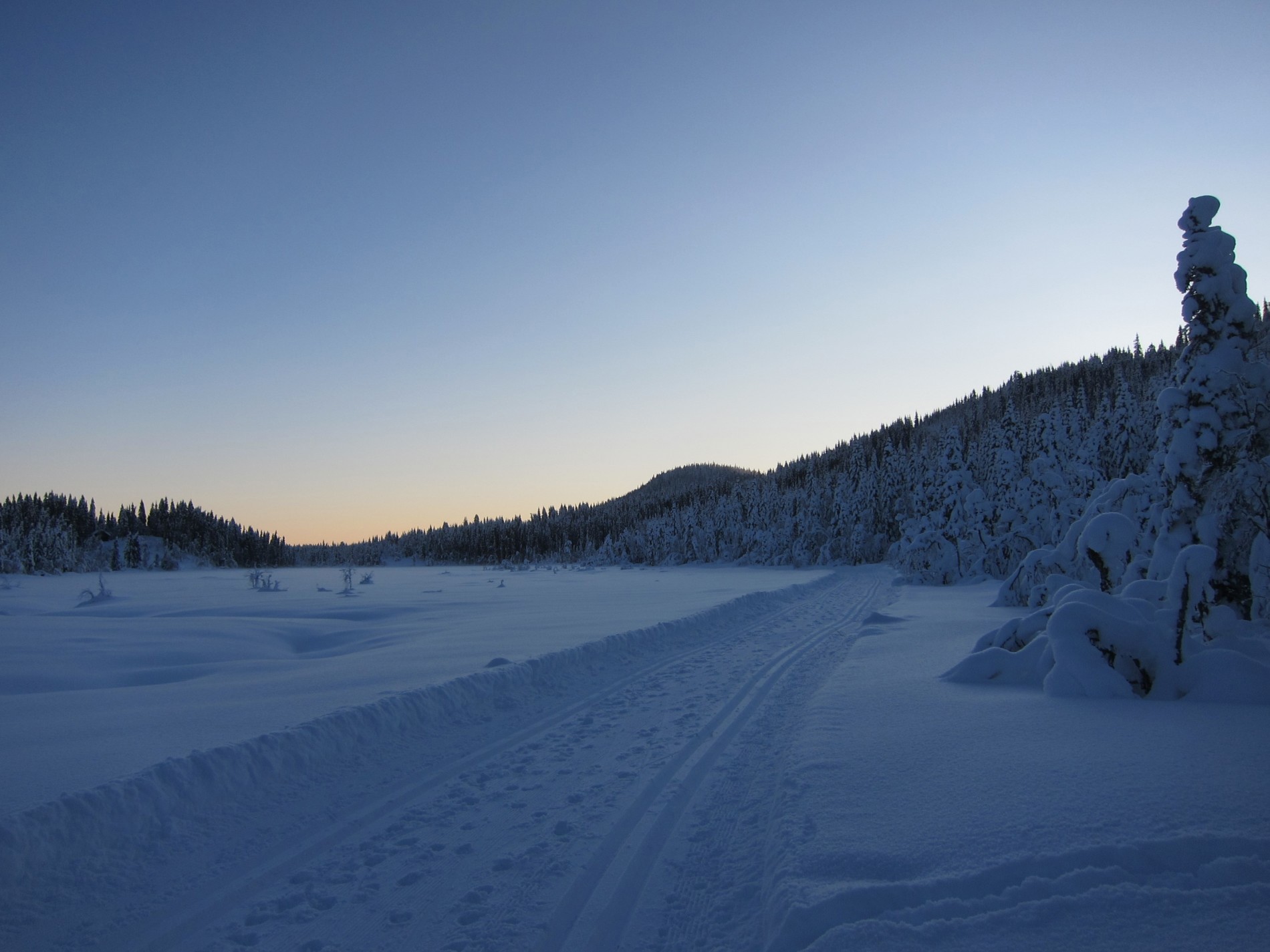 Sørover langs Breidtjernet