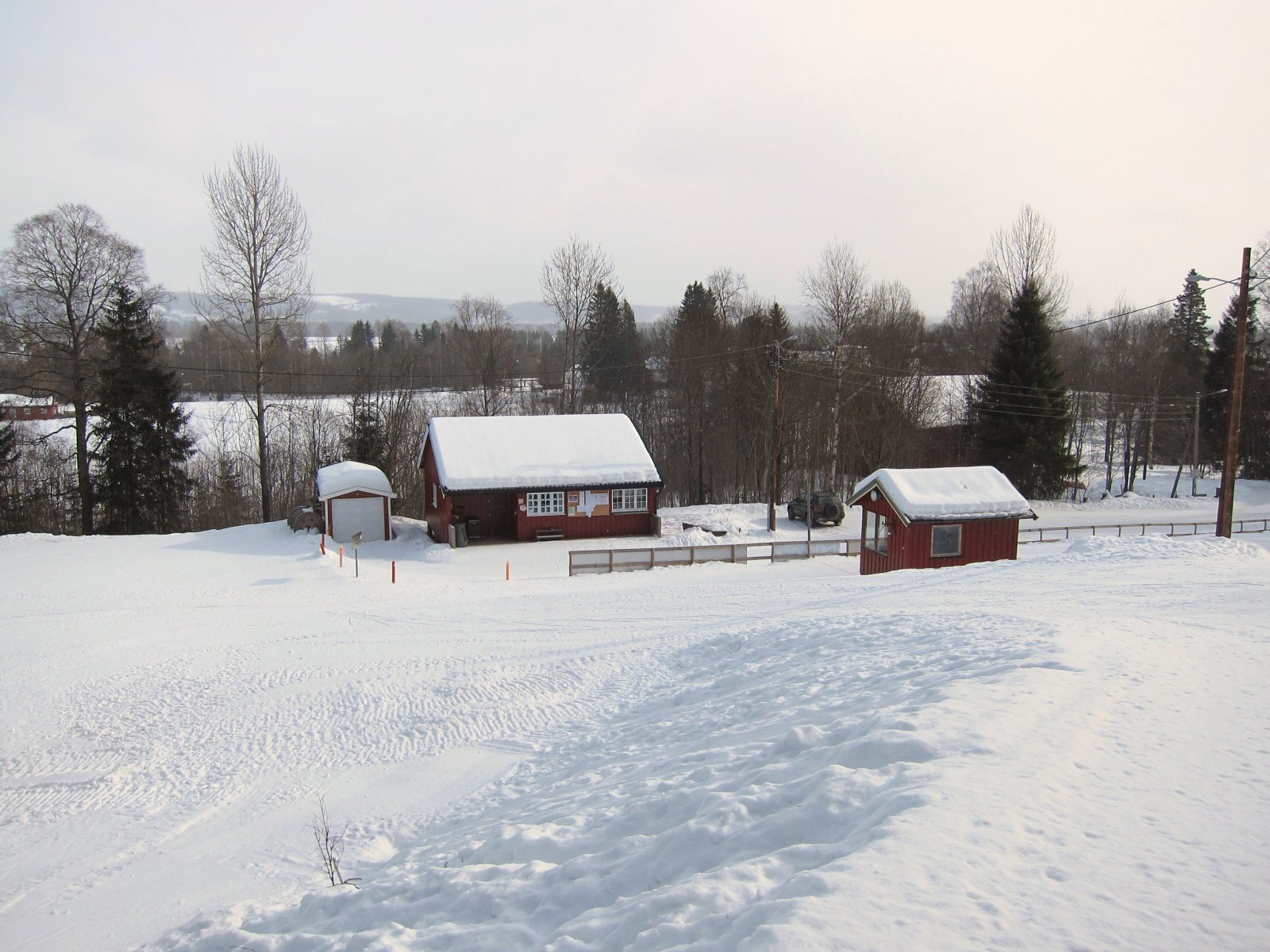 Sportshytta på Minnesund skistadion