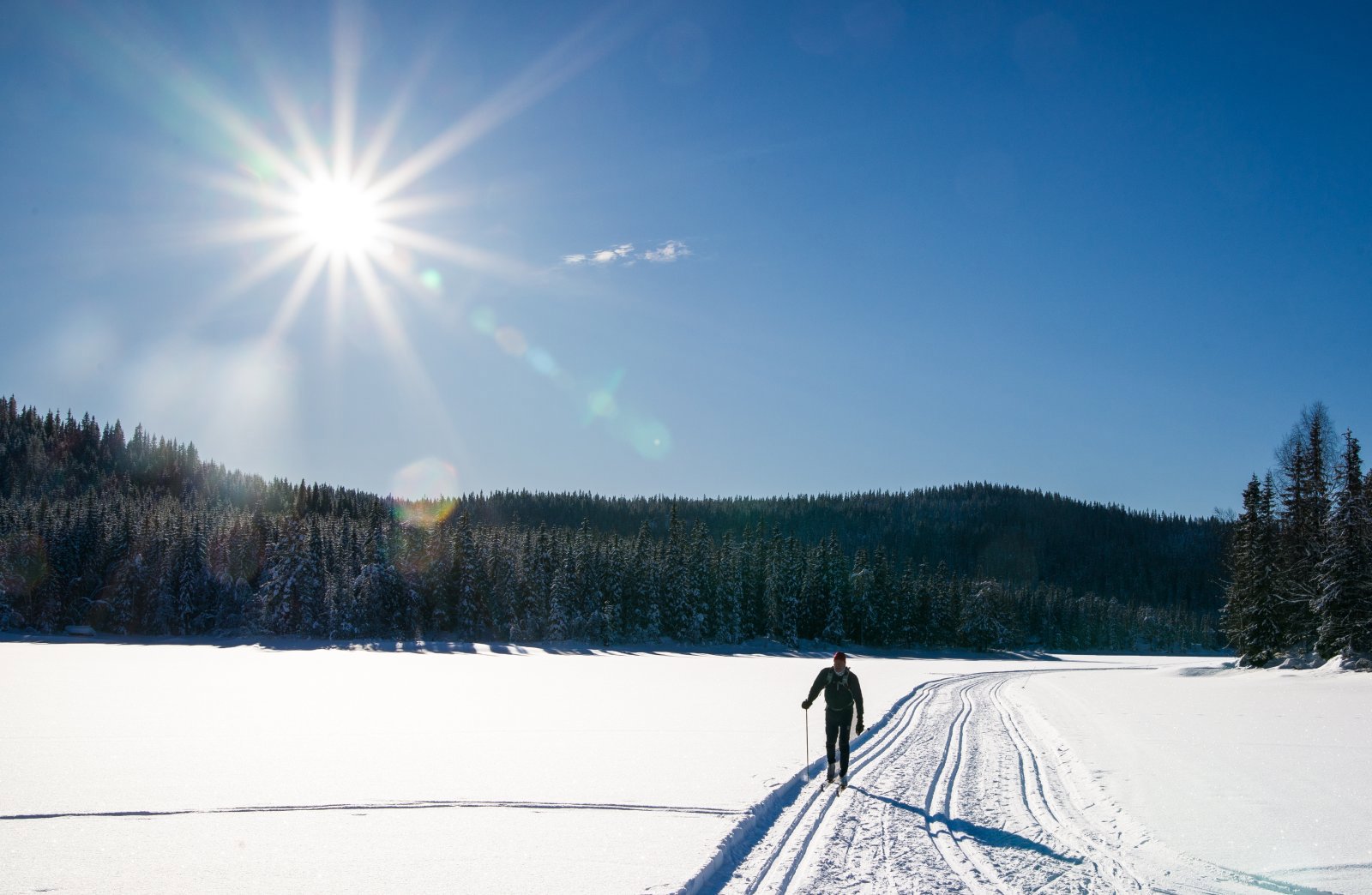 Sterk sol over Spålen