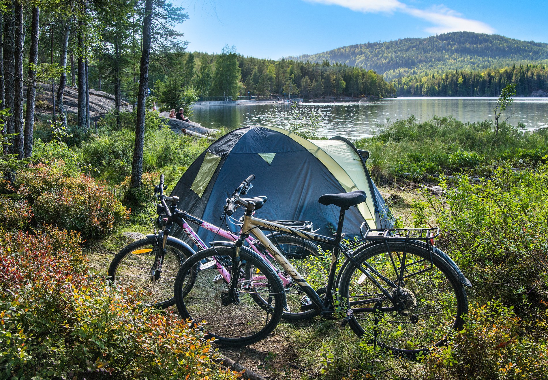 Sykkel og telt