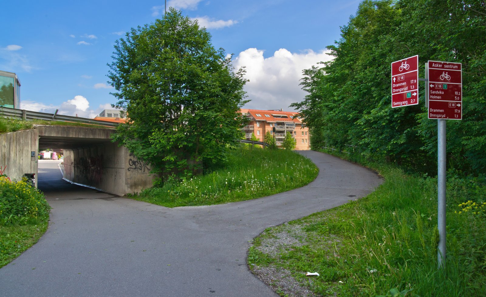 Sykkelmuligheter fra Asker sentrum