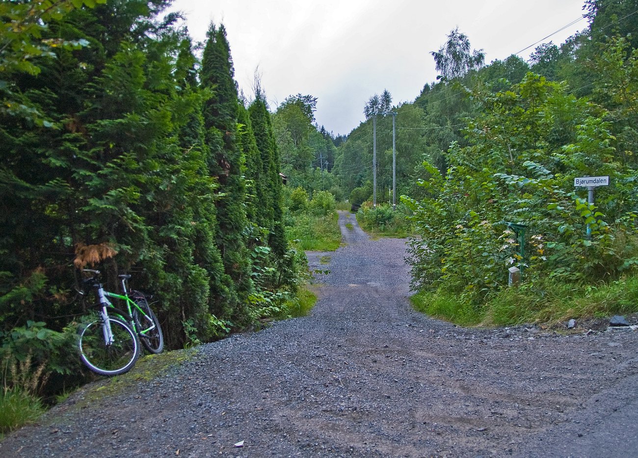 Sykkeltraseen i Bjørumdalen