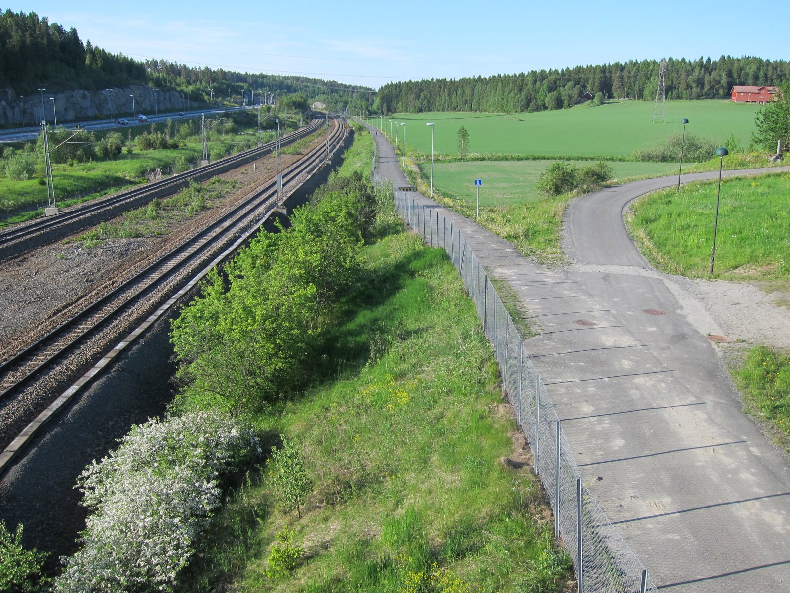 Sykkelvei langs jernbanen