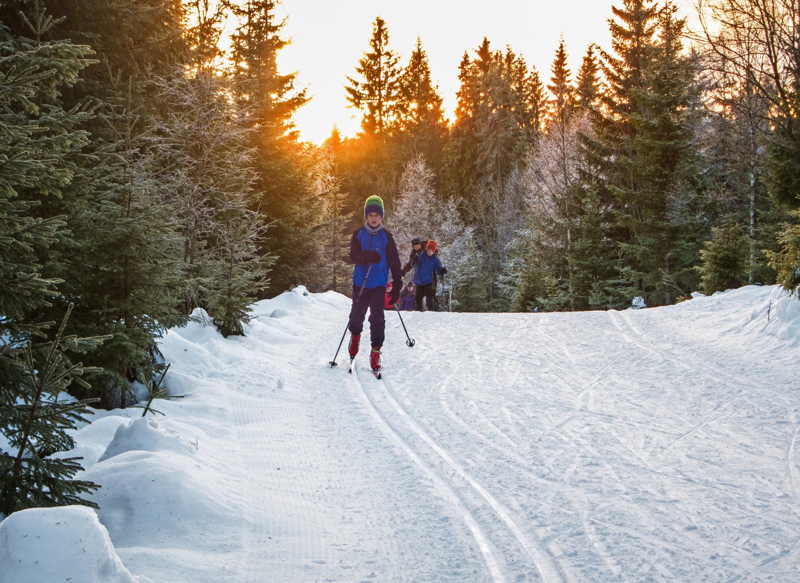 Tidlig solnedgang ved Langåsen