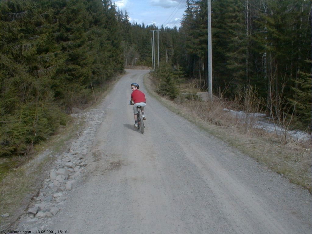 Tobias på vei til Bjørnholt