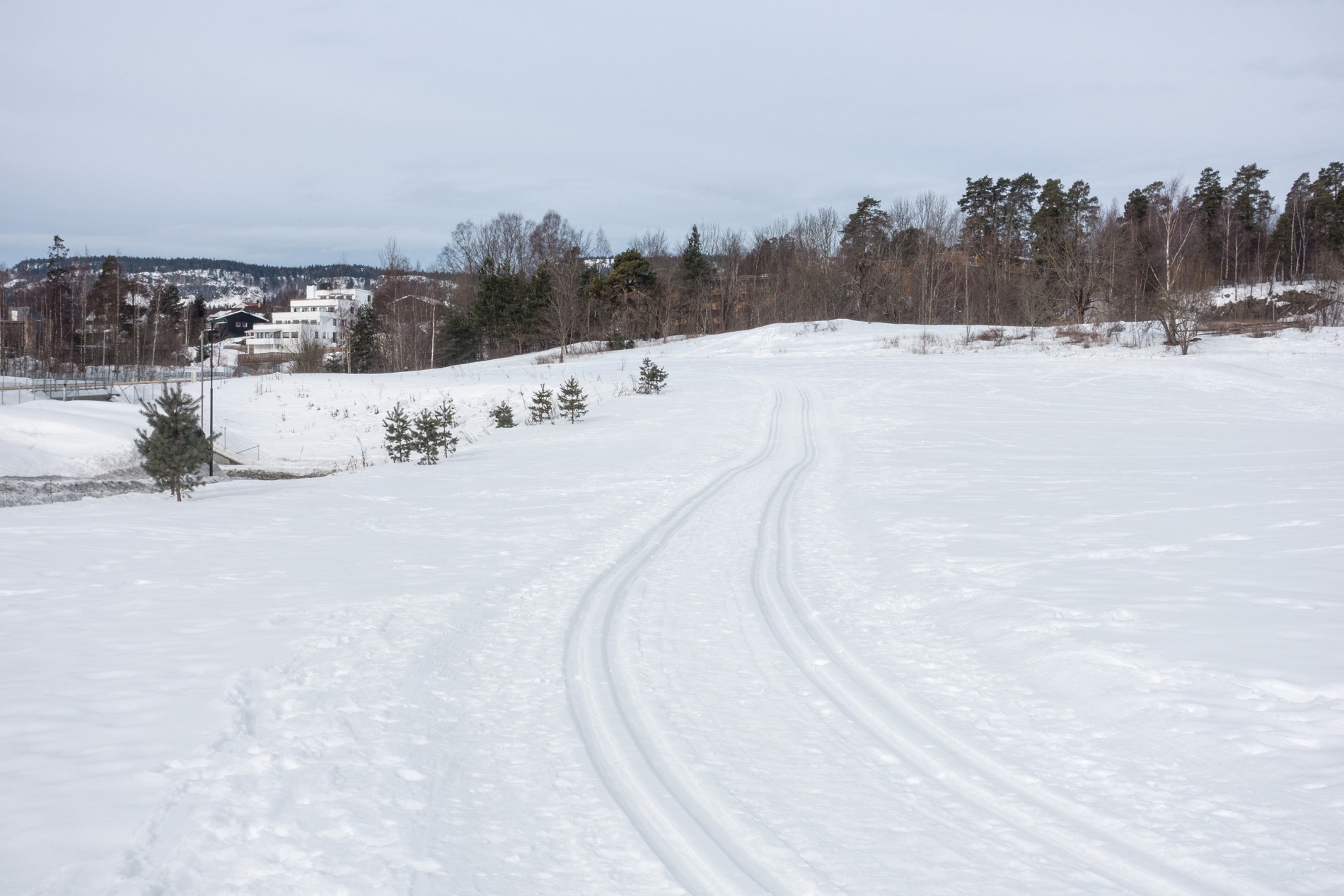 Trikkeskinner ved T-banen