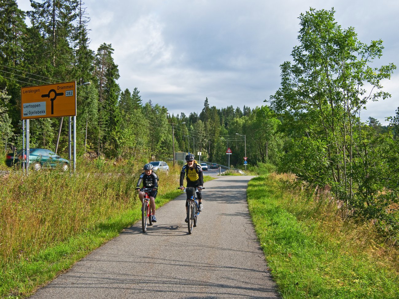 Trygg sykling mellom Vestmarka og Kjekstadmarka