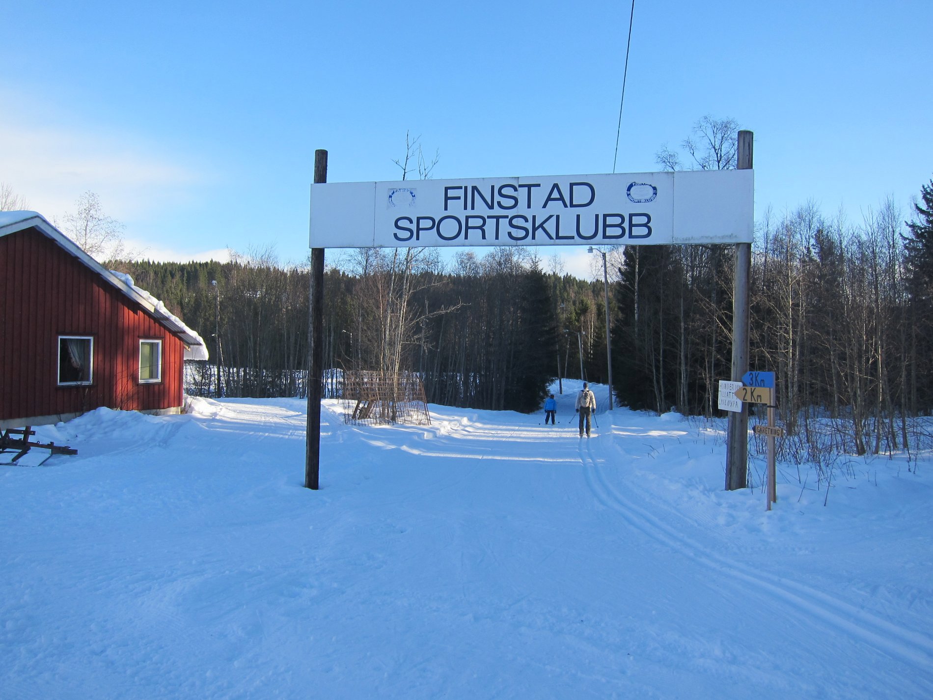 Ut i lysløypa på Finstad