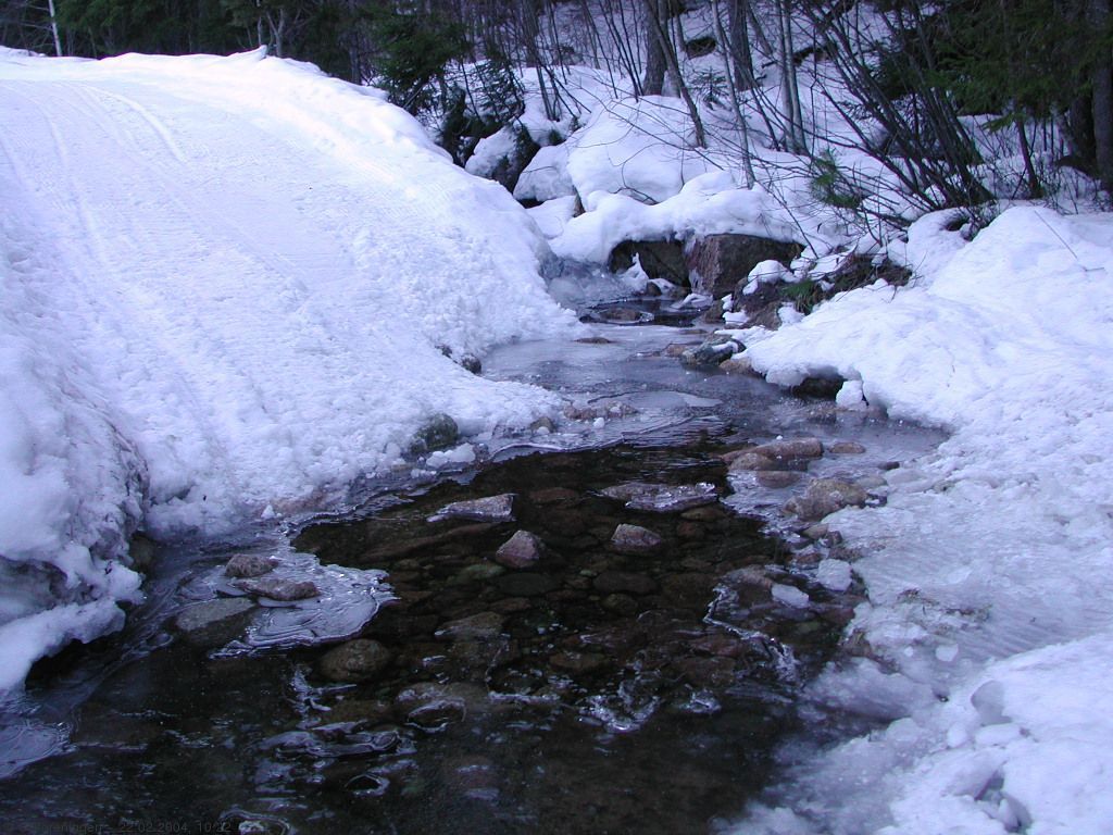 Utfordringer når løype krysser bekk!