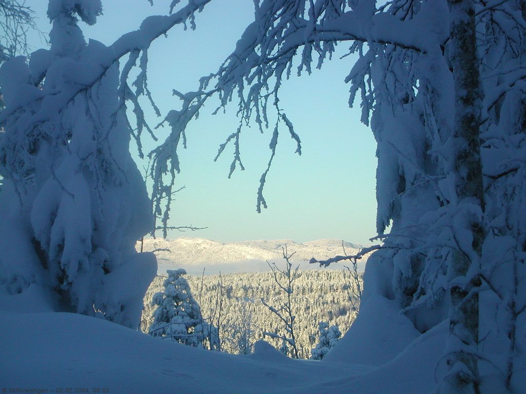 Utsikt fra Verkensmåsan mot Dikemark og Vestmarka
