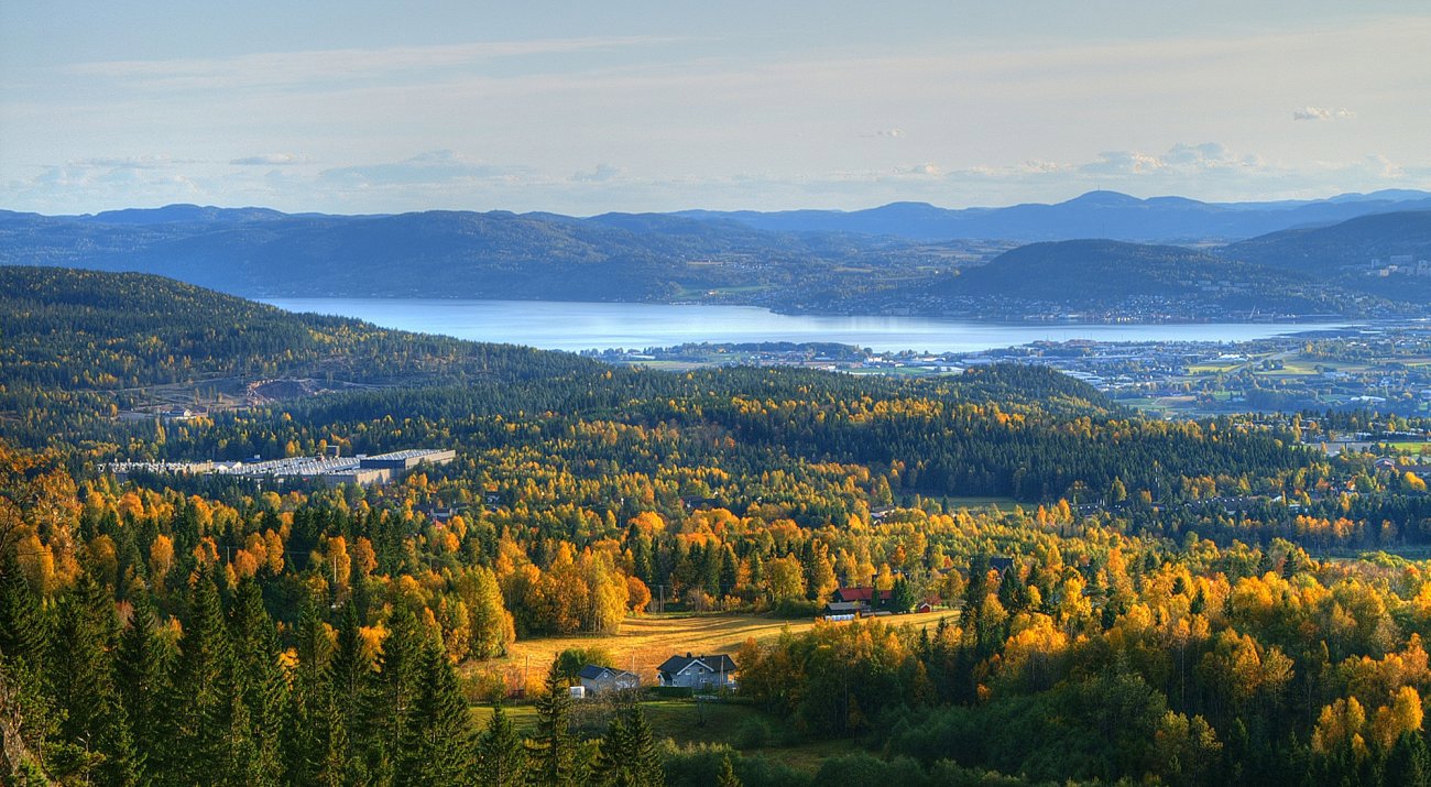 Utsikt mot Drammensfjorden fra Glasåsen