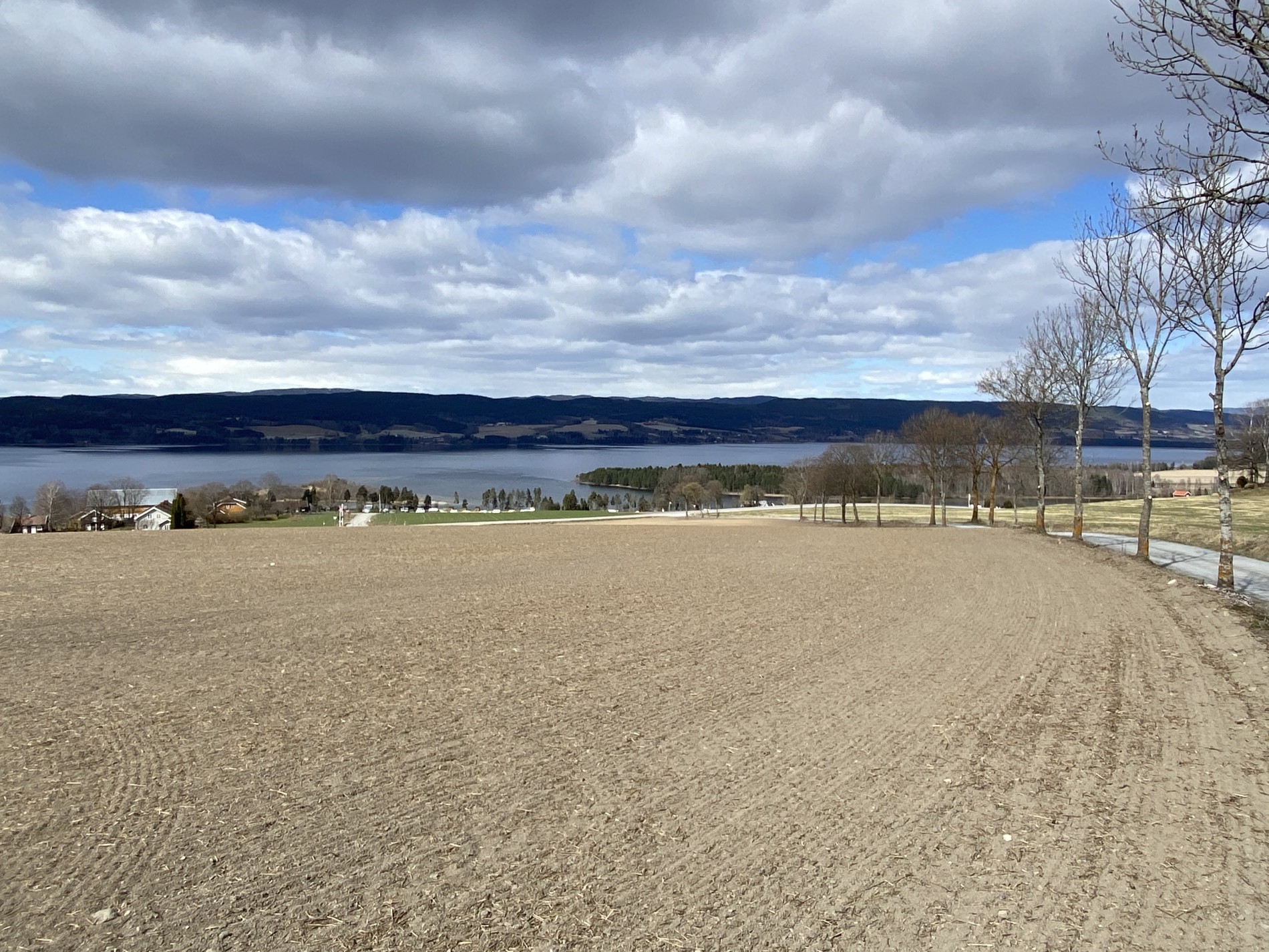 Utsikt mot Nordfjorden fra litt nedenfor Frøyshov gravfelt