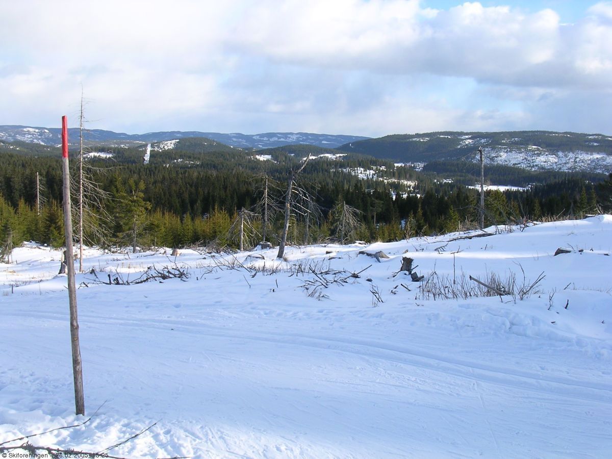 Utsikt mot Nordmarka nord nordfra