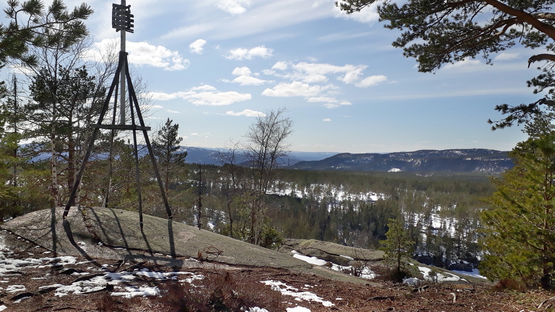 Utsikt mot vest fra Tverråsen