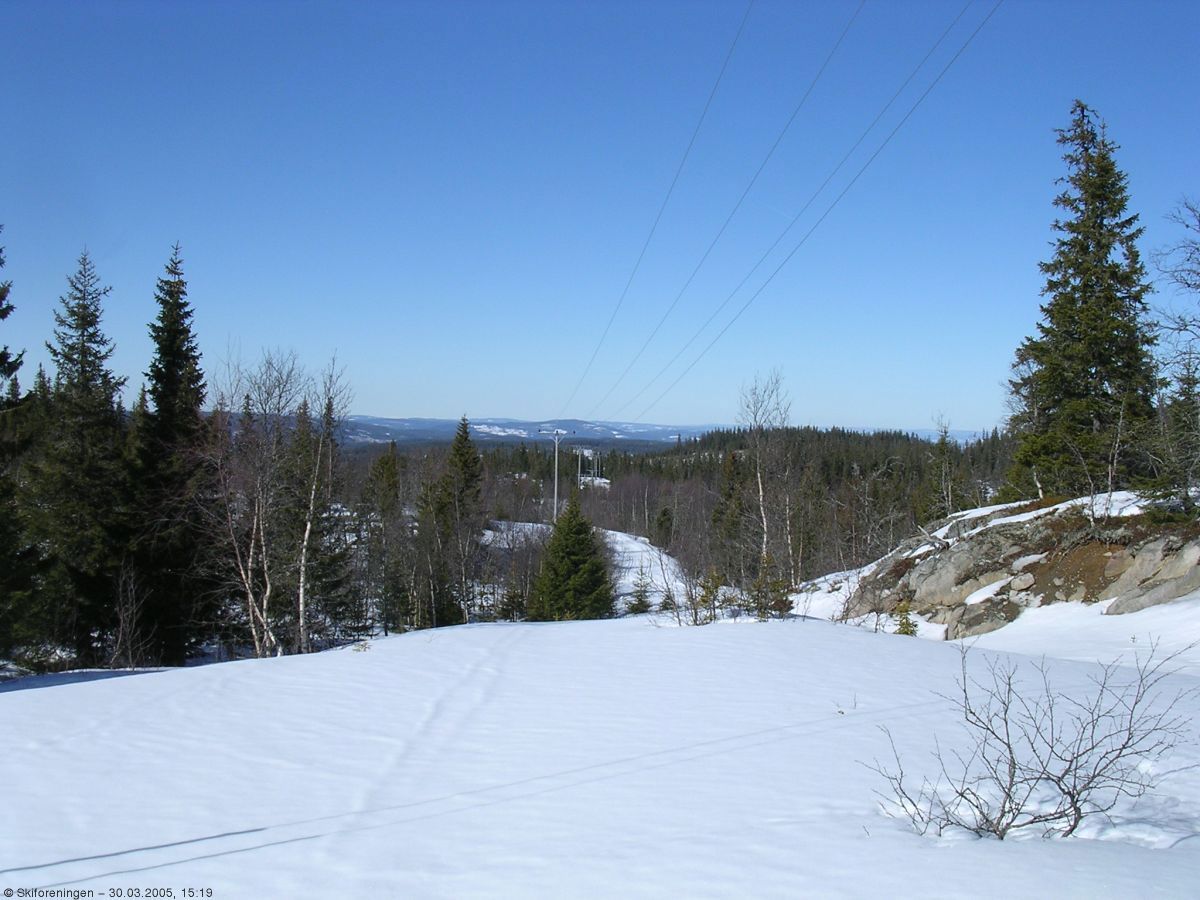 Utsikt nordover fra 740 moh.