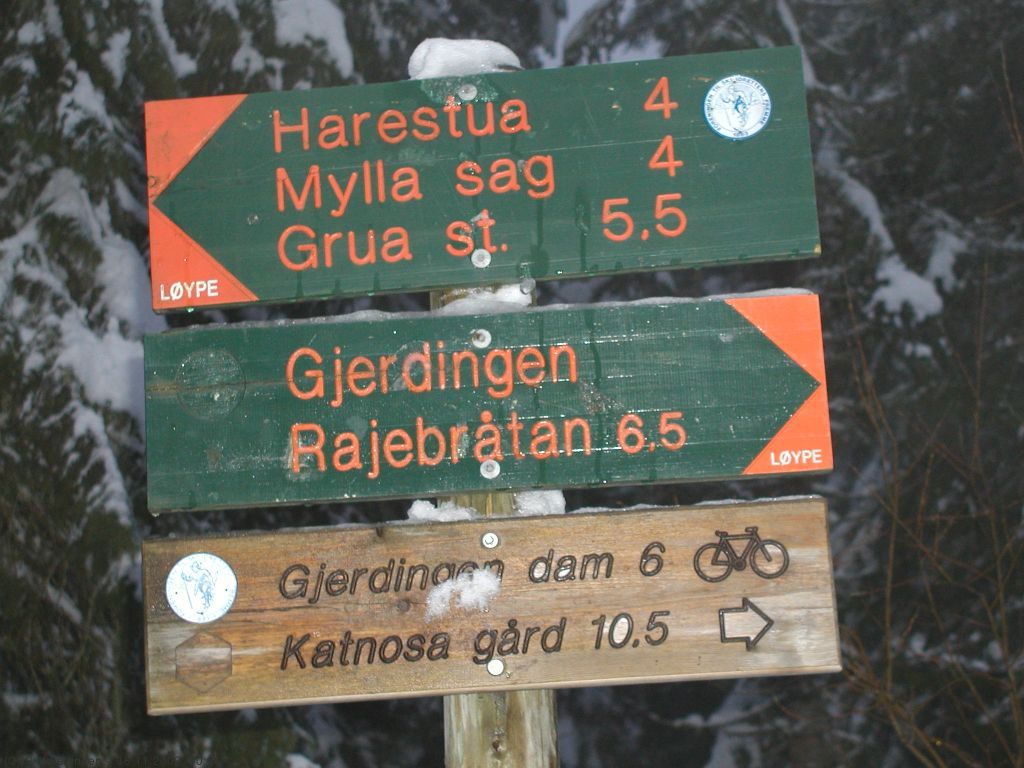 Ved Svartbekken viser Skiforeningen og Løvenskiold vei