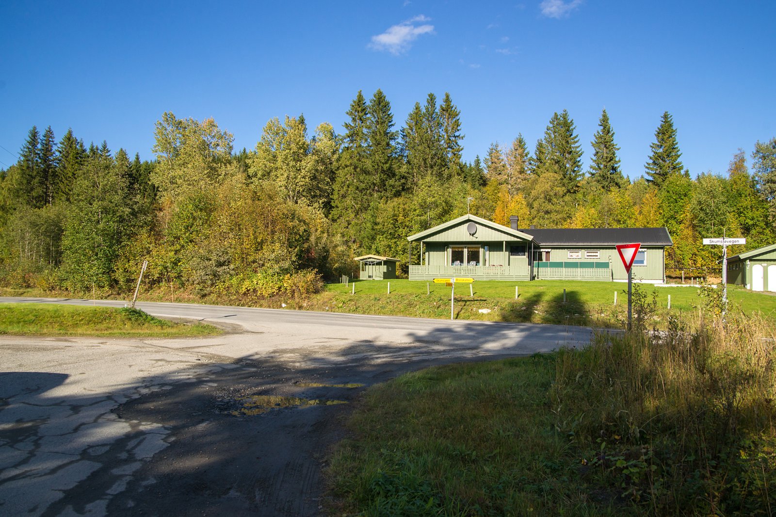 Vildåsvegen møter Skumsjøvegen