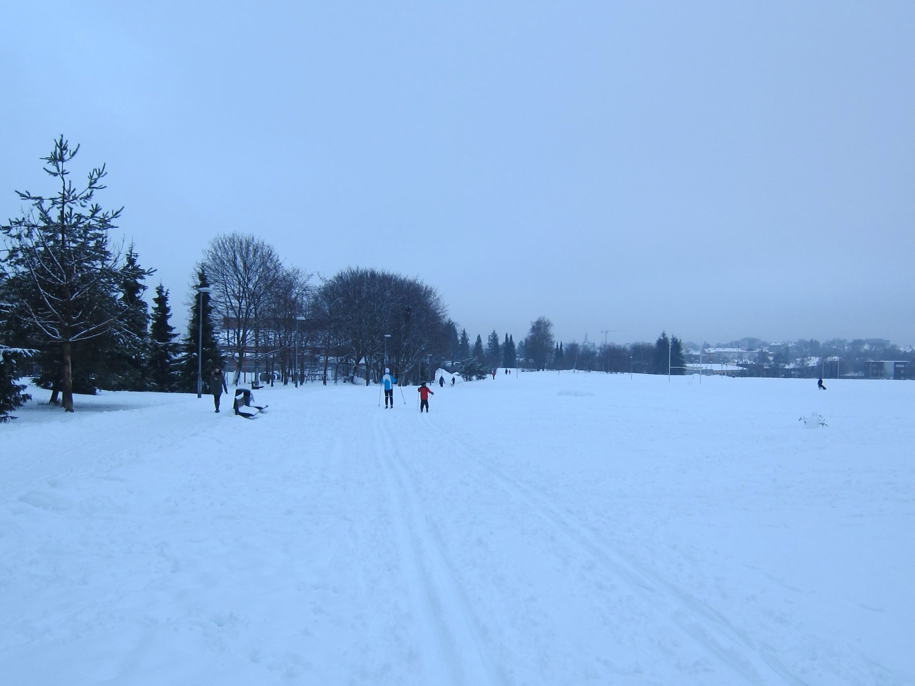 Vinterlandskap i byen