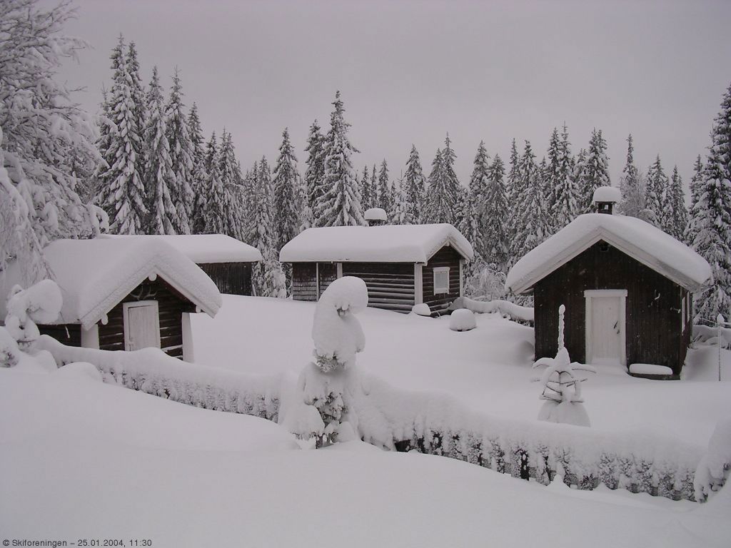 Vinterlandskap ved Fjellsetra