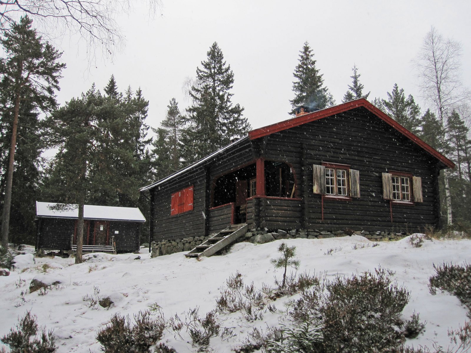 Vinterlig hytteidyll