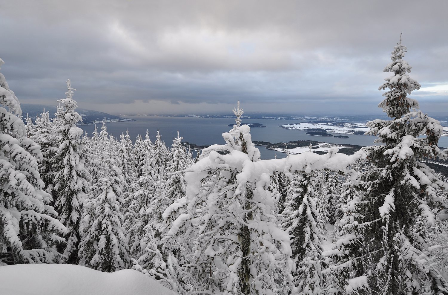 Vinterstemning mot Tyrifjorden