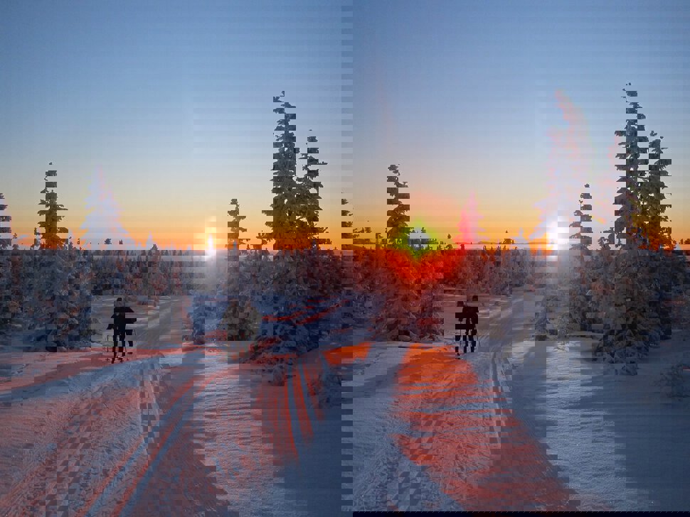 Solnedgang på Totenåsen