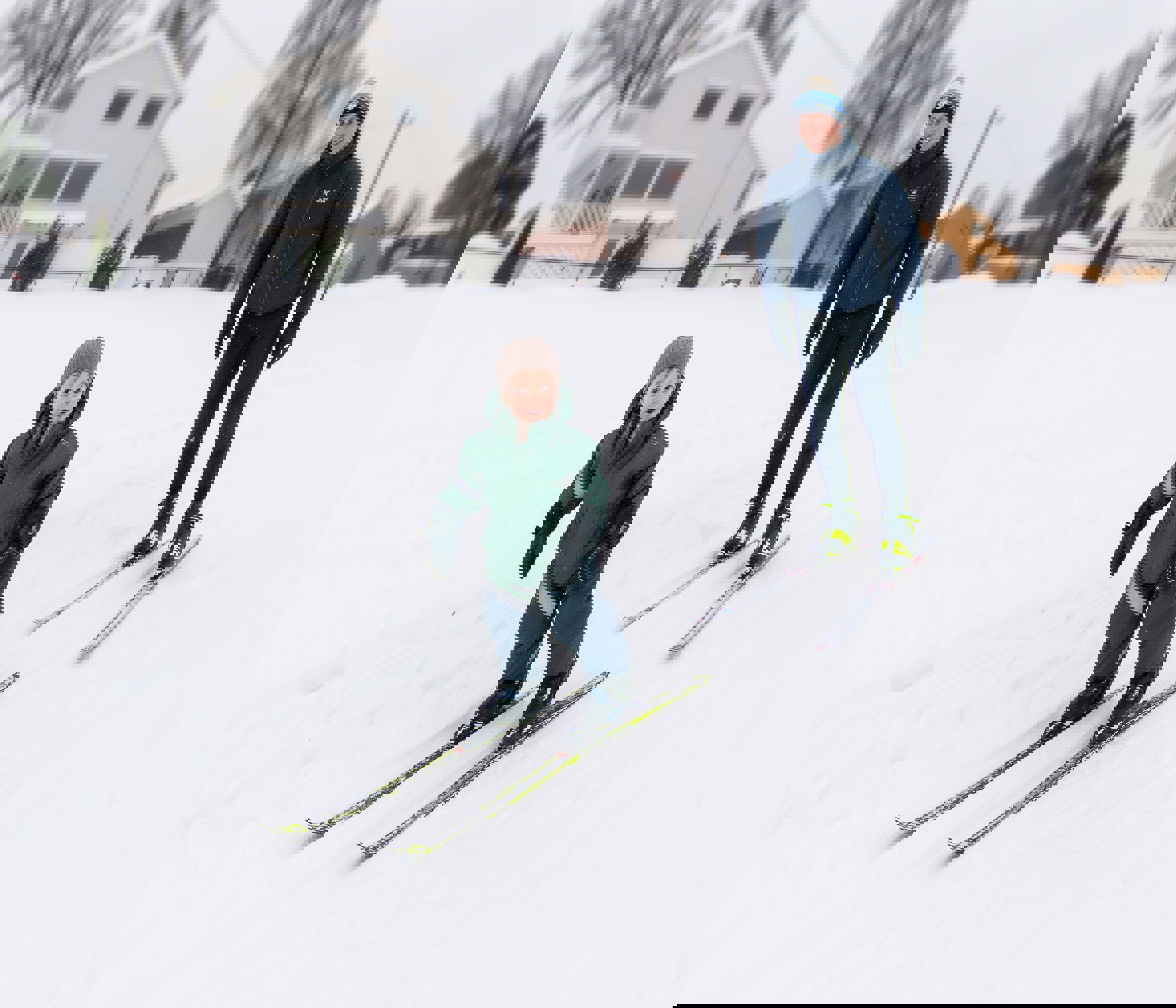 To år og allerede skiløper