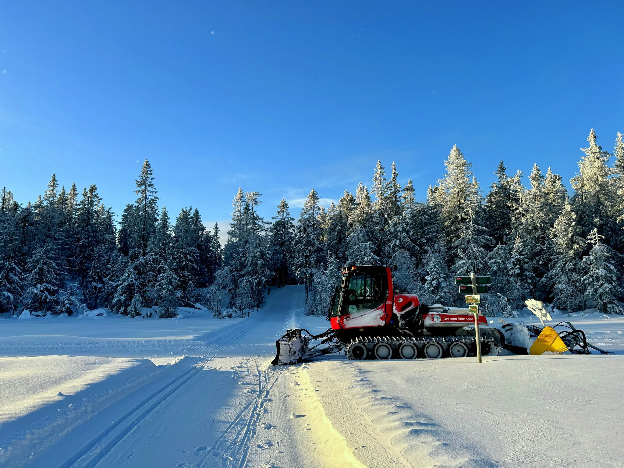 Løypekjøring på Bislingflaka første juledag
